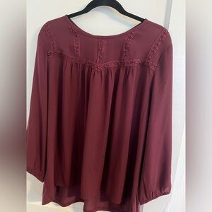 LOFT Deep Burgundy Blouse